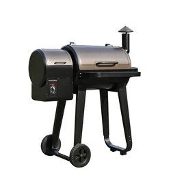 SELOWO New Deluxe Design of Wood Pellet Smoker Grill Hot sell BBQ Grills with a Trolley Cart for Outdoor Cooking