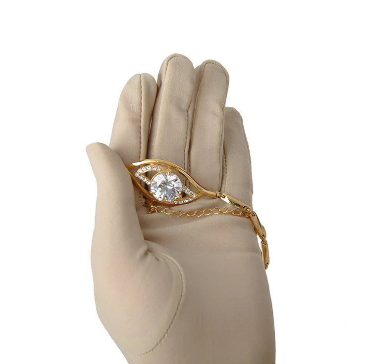 China professional polyester gloves popular microfiber jewelry gloves for promotion