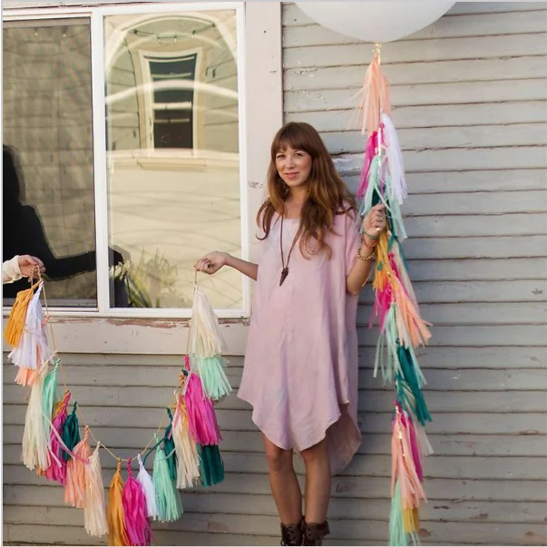 Event Party Supplies Birthday 14inch (35cm) Tissue Paper Party Paper Tassel Festival Tissue Paper Tassel Garland