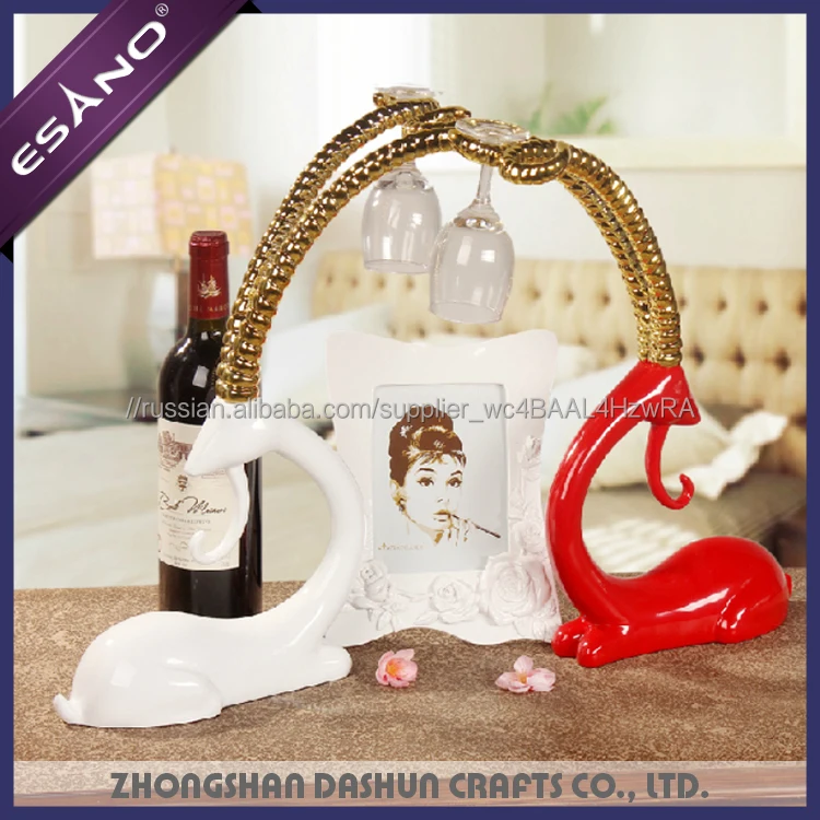 Новый стиль смола ремесла пара овец с чашки