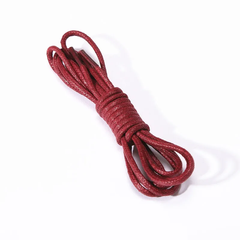 Yrunfeety New Leather Wax Shoes Laces Waterproof Dress Shoe Laces Waxed Shoelaces Round Braided Shoelaces for Leather Shoes