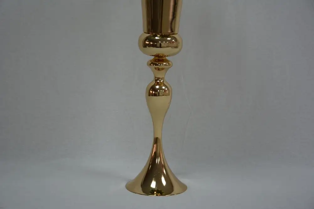 
Hot sell headstand gold&silver trumpet metal vase wedding table centerpiece flower holder centerpiece trumpet vase 