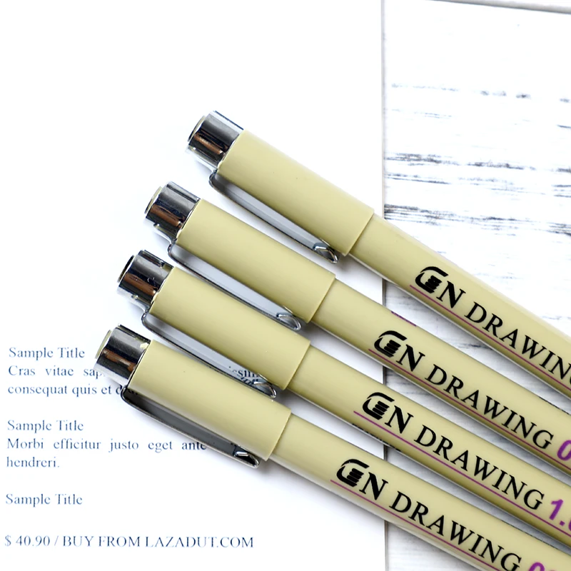 9 Size Needle Tip Pen Micron Fine Line Pen For Design Drawing