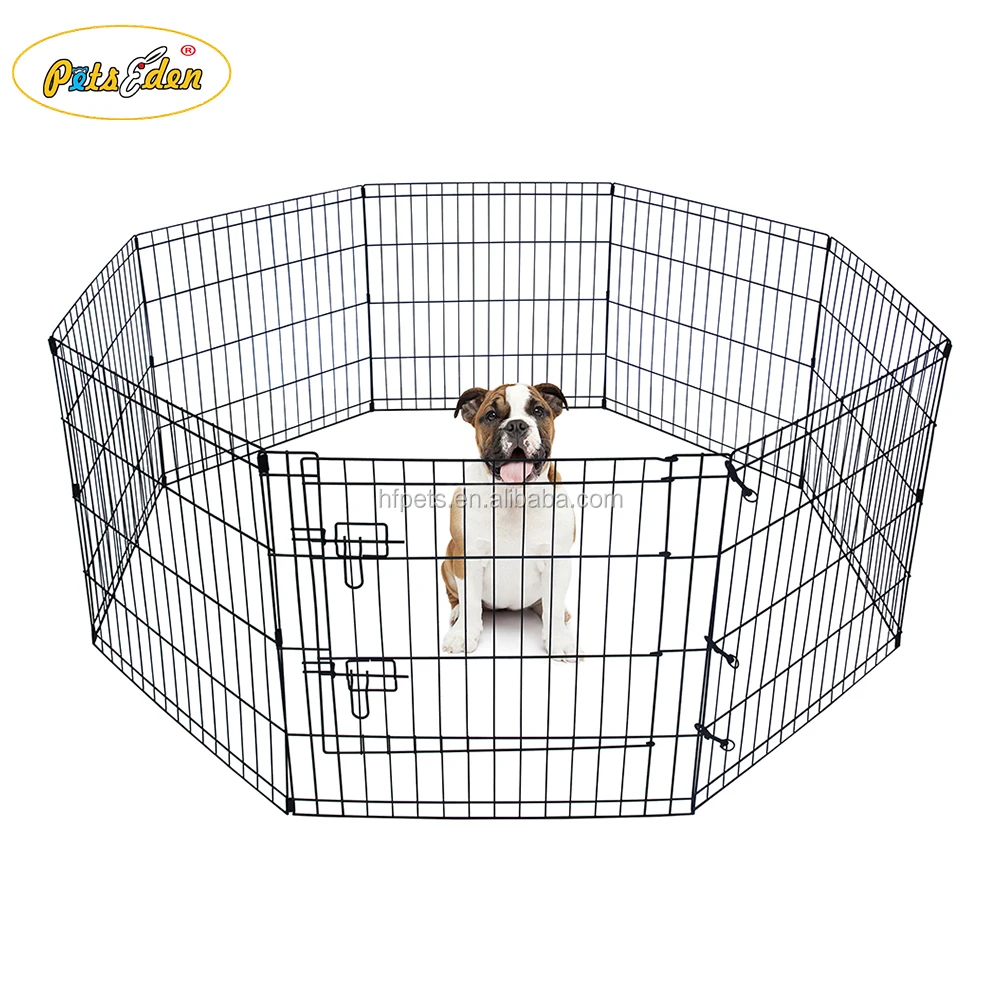 
8 Panel Folding Rabbit Hutch Run Metal Rabbit Chicken Run Cage Big Pet Playpen 