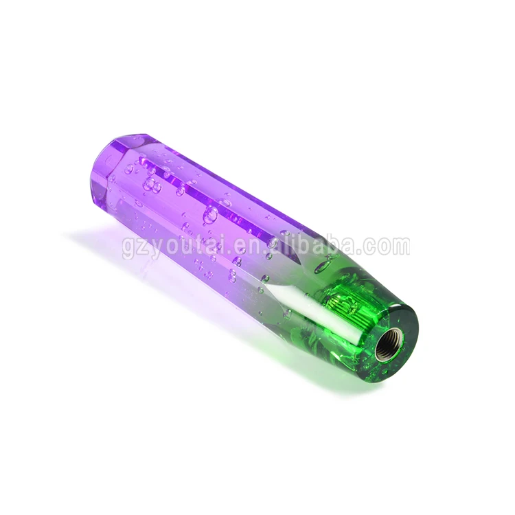 JDM Racing Culture 20CM Octagon Crystal Air Bubble Shift knob Universal Shifter Shift Gear With Double Color