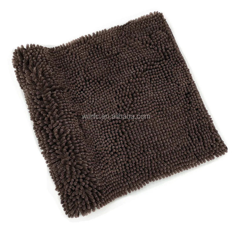 custom anti-slip chenille with silver lurex yarn  bath rug door rugs washing machine