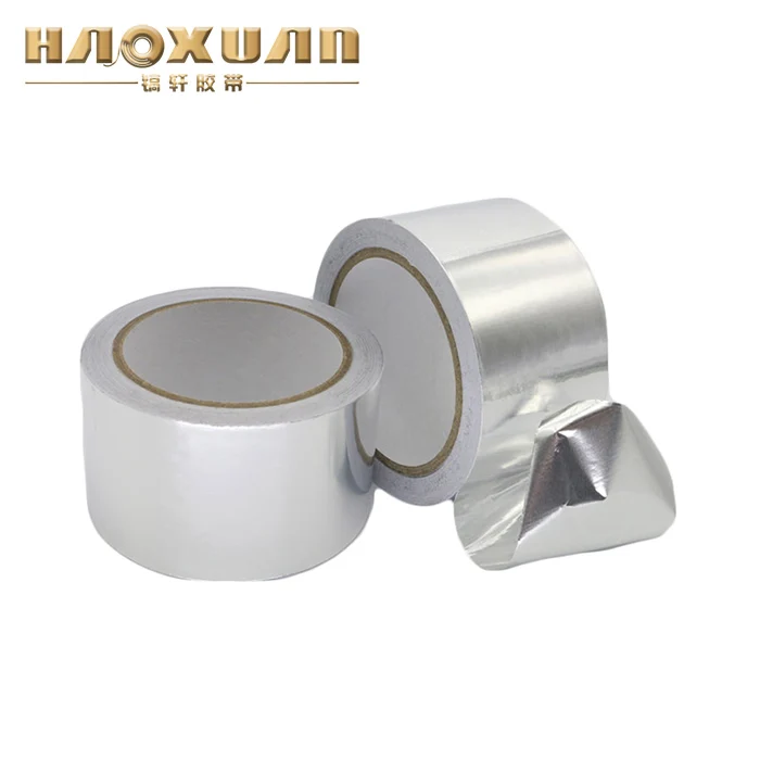 80 Micron Silver Aluminum Foil Tape Butyl Specification Single Sided Pressure Sensitive Adhesive Water Activated for Car Making