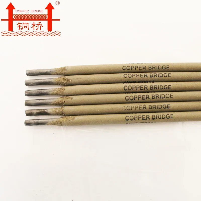 china high quality COOPER BRIDGE brand carbon steel rutile electrode aws e6013 welding electrode directly factory with CE