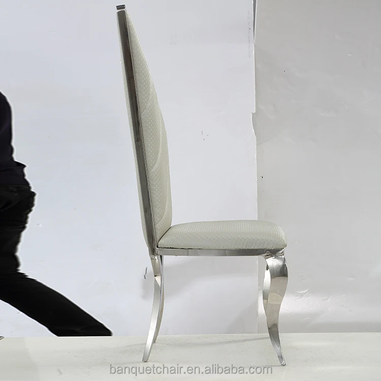 
King Queen chairs Angle wings Stainless steel frame throne dining chair 