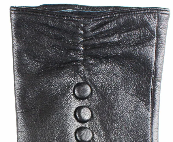 Черные дамы кожаные перчатки