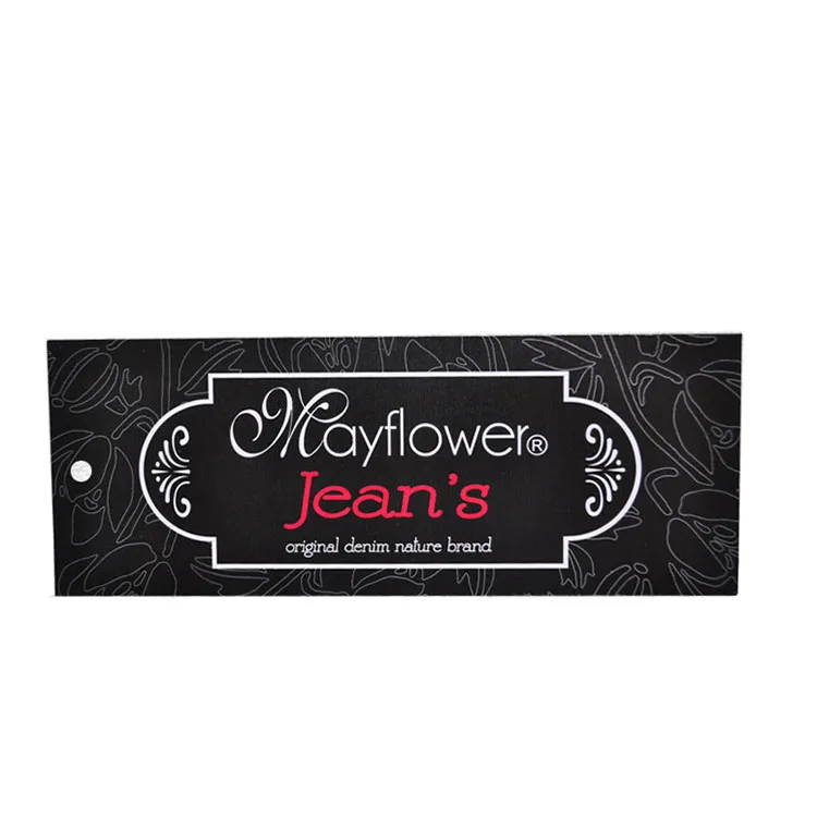 FSC Certified Excellent Quality Black Paper Custom hang tags For Clothes