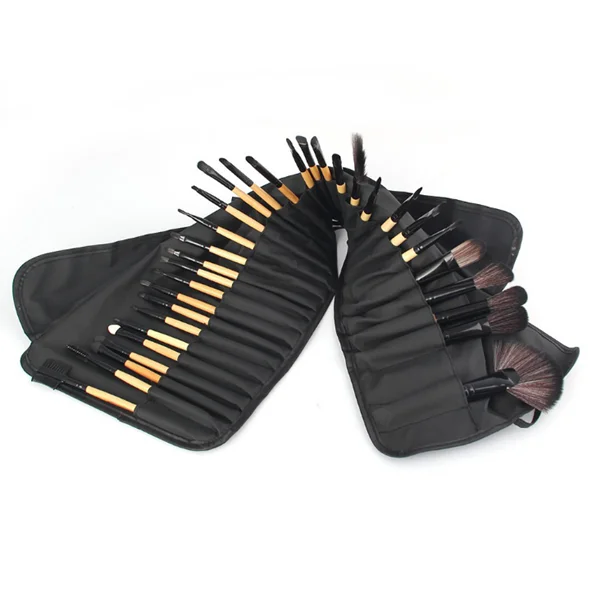 Synthetic Hair Wood Face Makeup Brush Set 32 Pcs With Bag