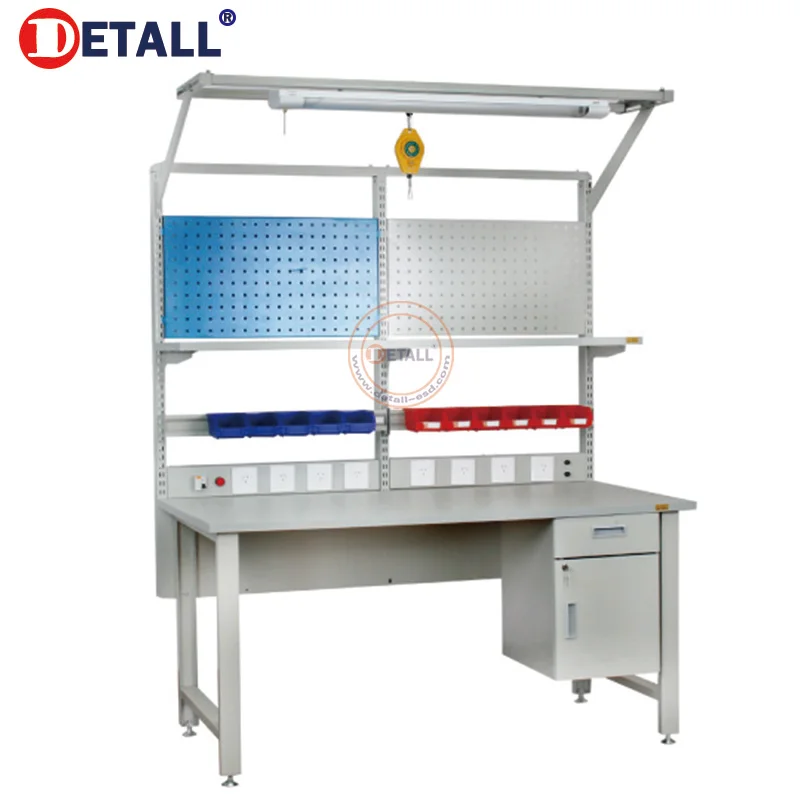 Detall adjustable height electronics esd desk standing anti static workstations