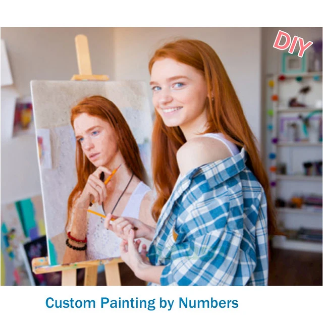 Dropshipping Personality Photo Customized DIY Oil Paint By Number Picture Drawing by Numbers Canvas Coloring By Numbers For Gift