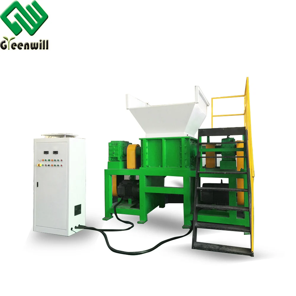 CE ISO certified waste plastic wood paper carton pipe drum shredder machine from biggest shredder factory