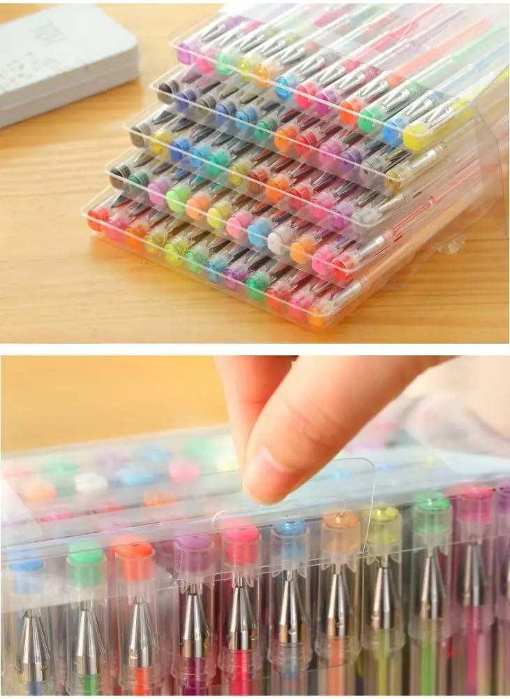 Hot Selling 60Colors Gel Pens Refills Metallic Pastel Neon Glitter Sketch Drawing Color Pen
