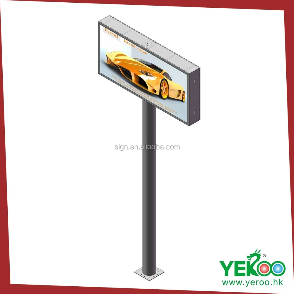 Outdoor highway traffic signs double side billboard advertising