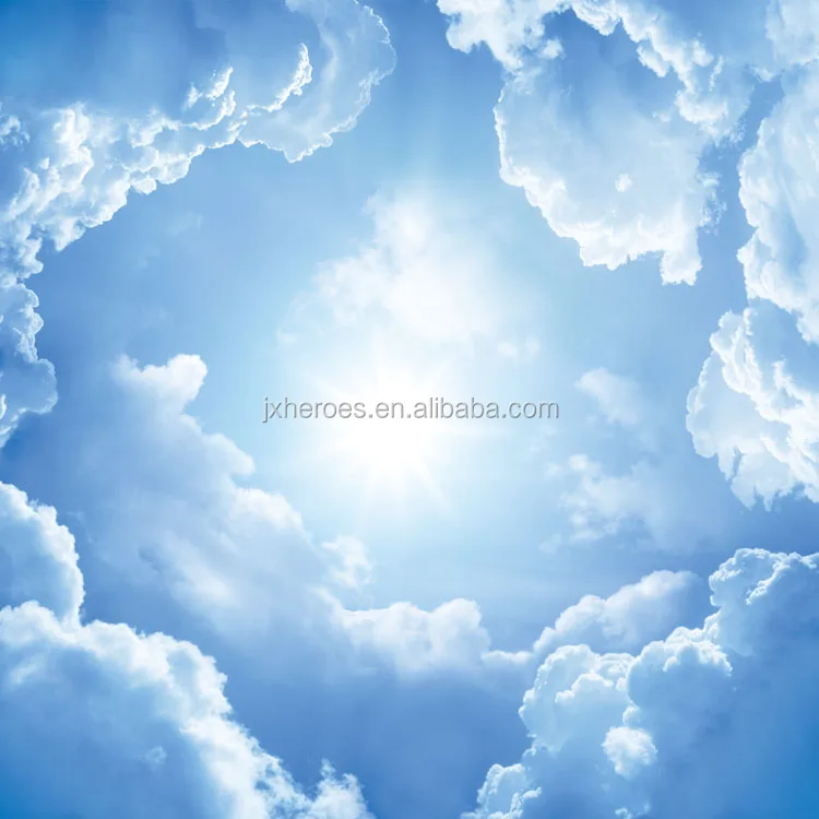 High End Household Clear Sky Design 3D Ceiling Wallpaper
