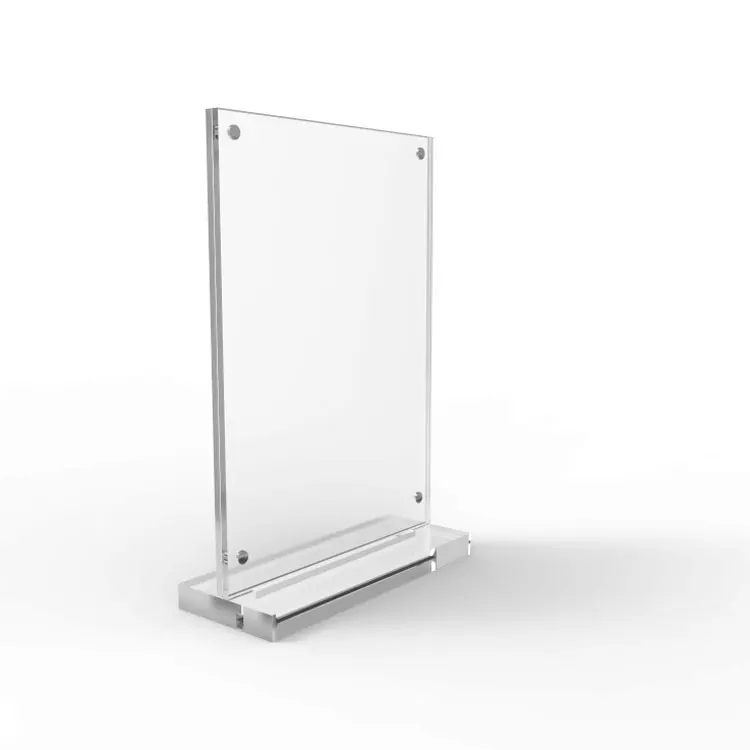 Custom tabletop menu display stand 5x7 acrylic sign holder 8.5x11