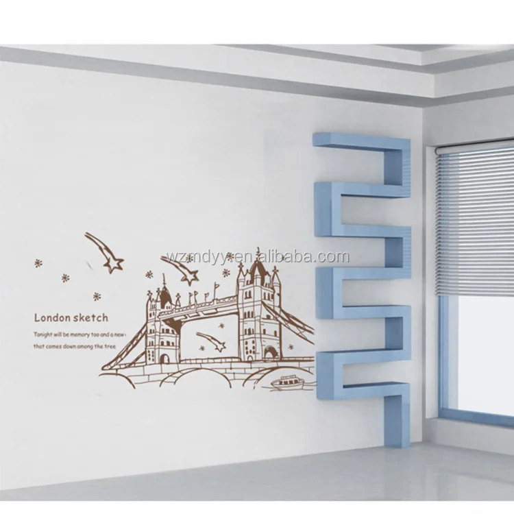 London bridge design home decoration wall sticker removable diy wall sticker