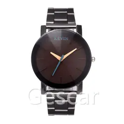 Brown glass minimalist watches KELVIN ladies personality Colors second hand stainless steel wwoor watch relojes de mujer