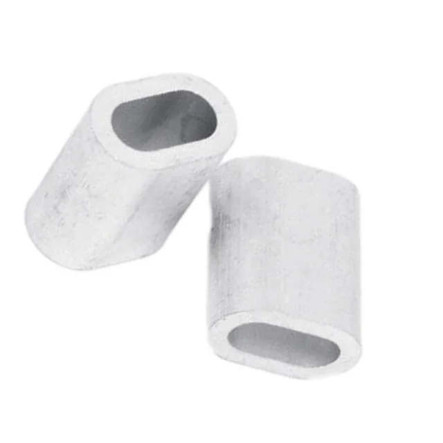 DIN3093/EN13411 M1.2 flat type aluminum sleeve ferrule for wire rope cable