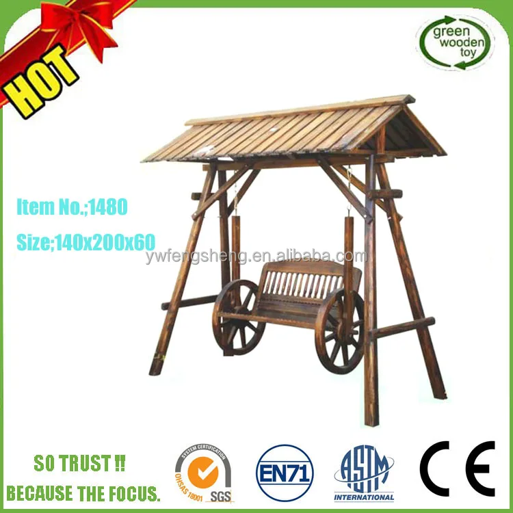 
Double Garden Two Seat Outdoor For Adults Wooden Swing 