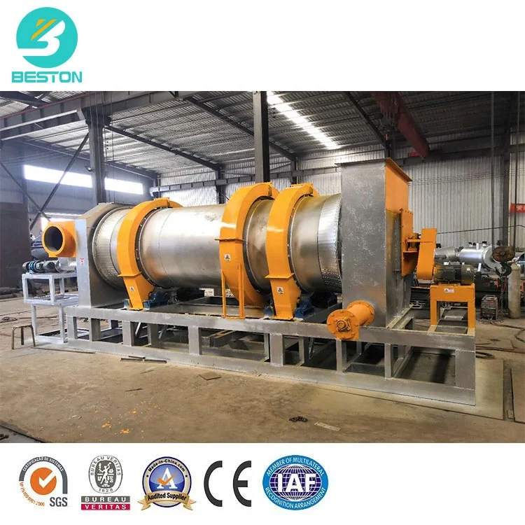 Beston Group New design smokeless biomass carbonization furnace oil sludge charcoal making machine for sale