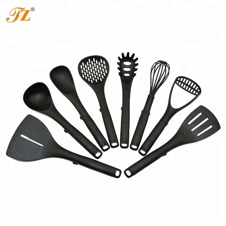 8 pieces slotted turner ladle egg whidk spaghetti kitchen utensil set