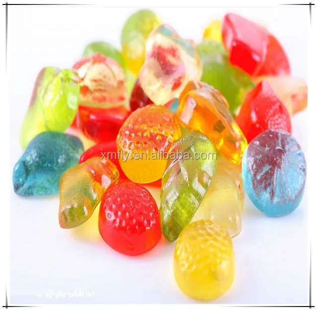 Soft chewy fruit flavored gummy candy