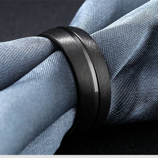 2021 горячая Распродажа обручальное кольцо 100% титановые Ювелирные изделия черное мужское Карбидное кольцо подарок для парня