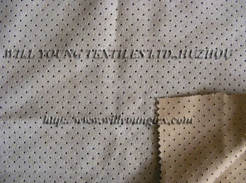 perforated suede fabric