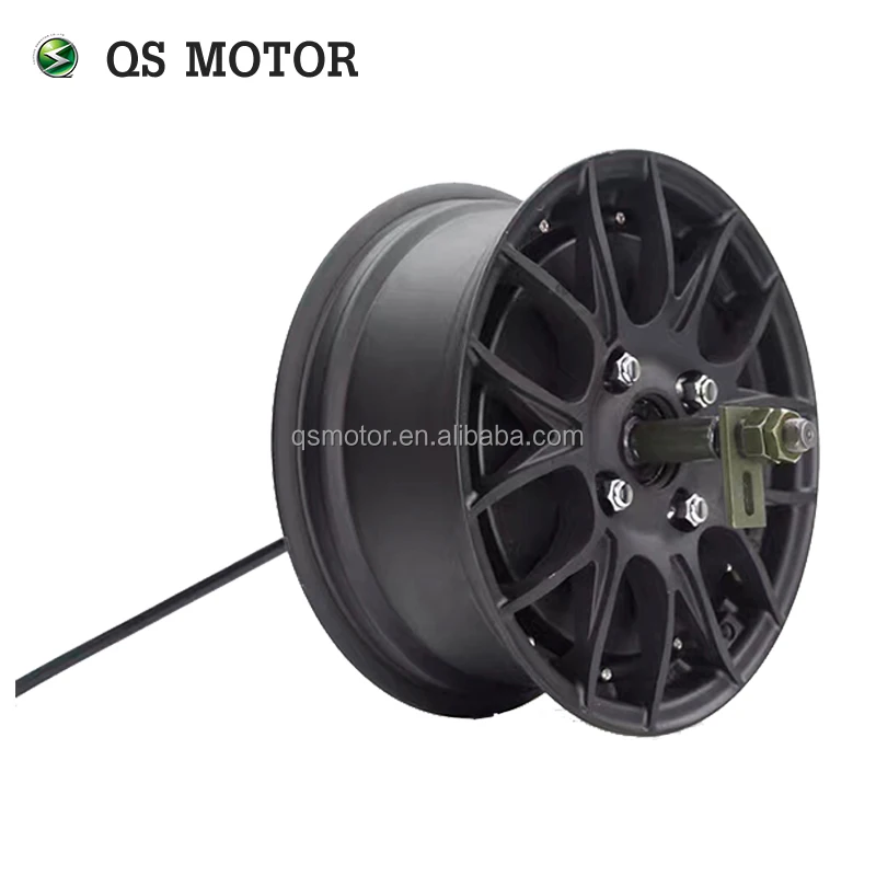 New QS Motor 12*5.0inch 5000W 45H V3 260 Brushless DC Electric Dual Shaft Detachable Bike Scooter Wheel Hub Motor