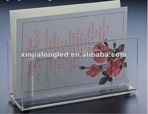 Portable Single Acrylic Book Holder Clear Acrylic Greeting Card Holder Acrylic Gift cards Display Stand