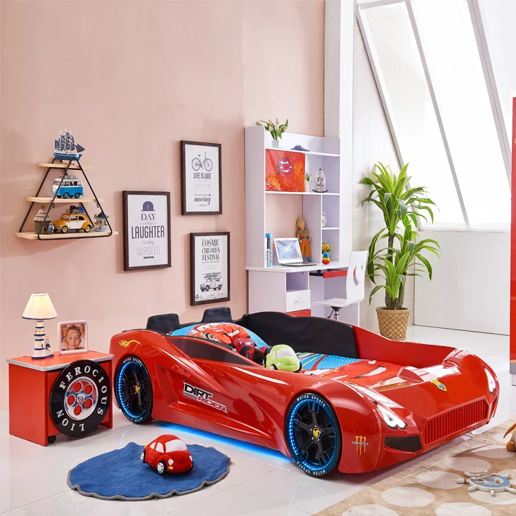 2019 New designs with cheap price kids race car bed