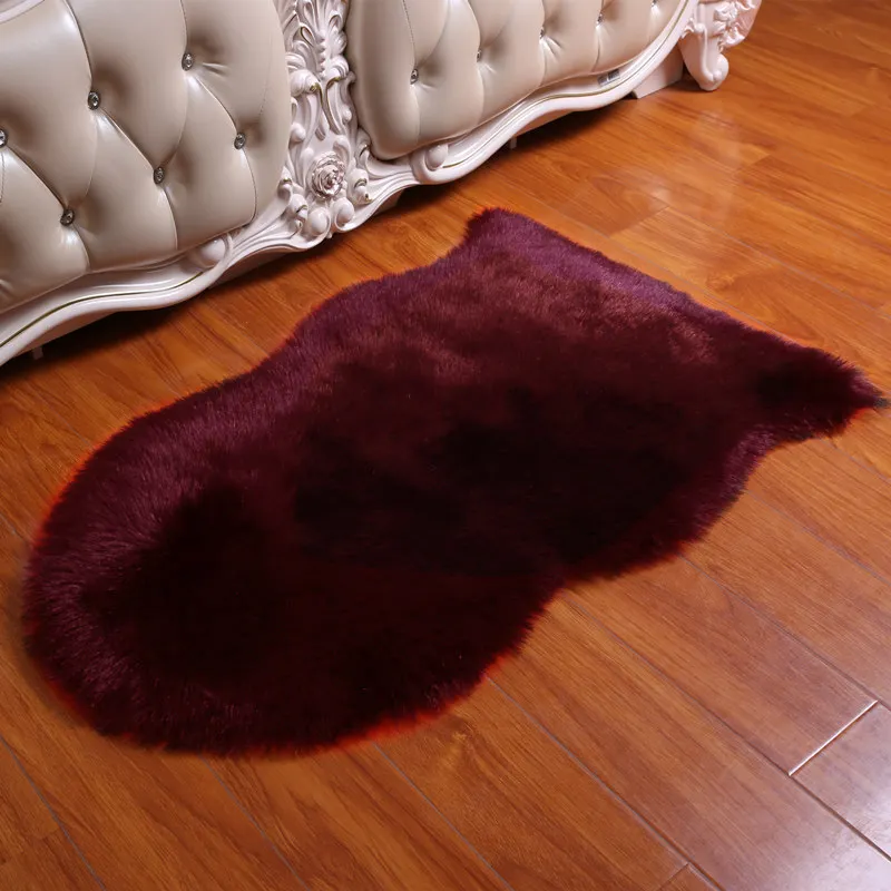 new design home carpet microfiber synthetic fake sheepskin rug faux fur carpet rug