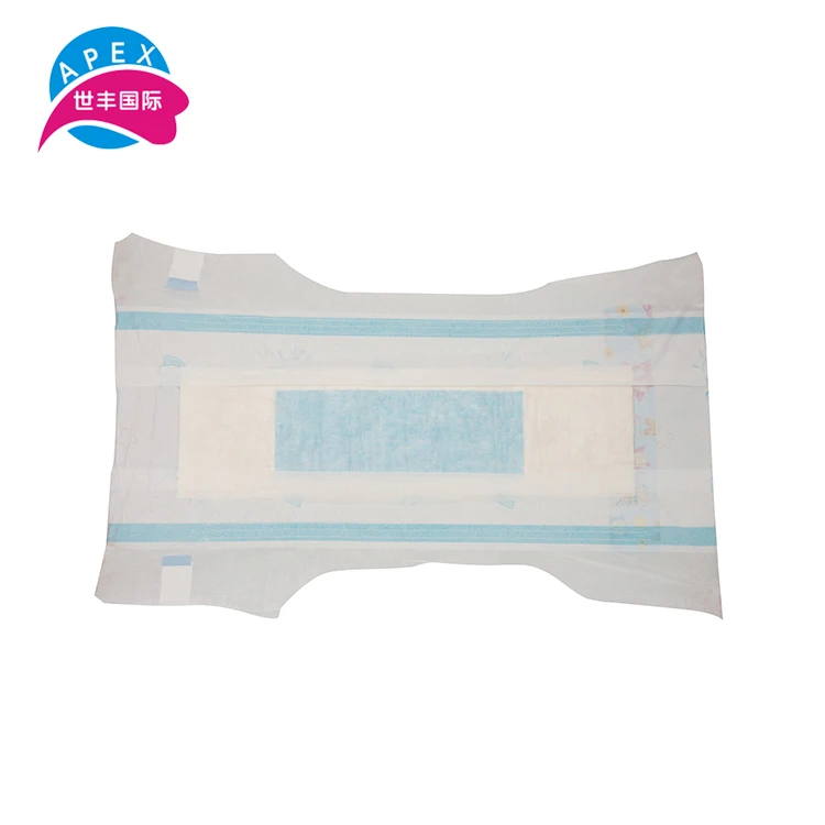 Super soft non woven fabric cheap disposable baby diaper with magic tape