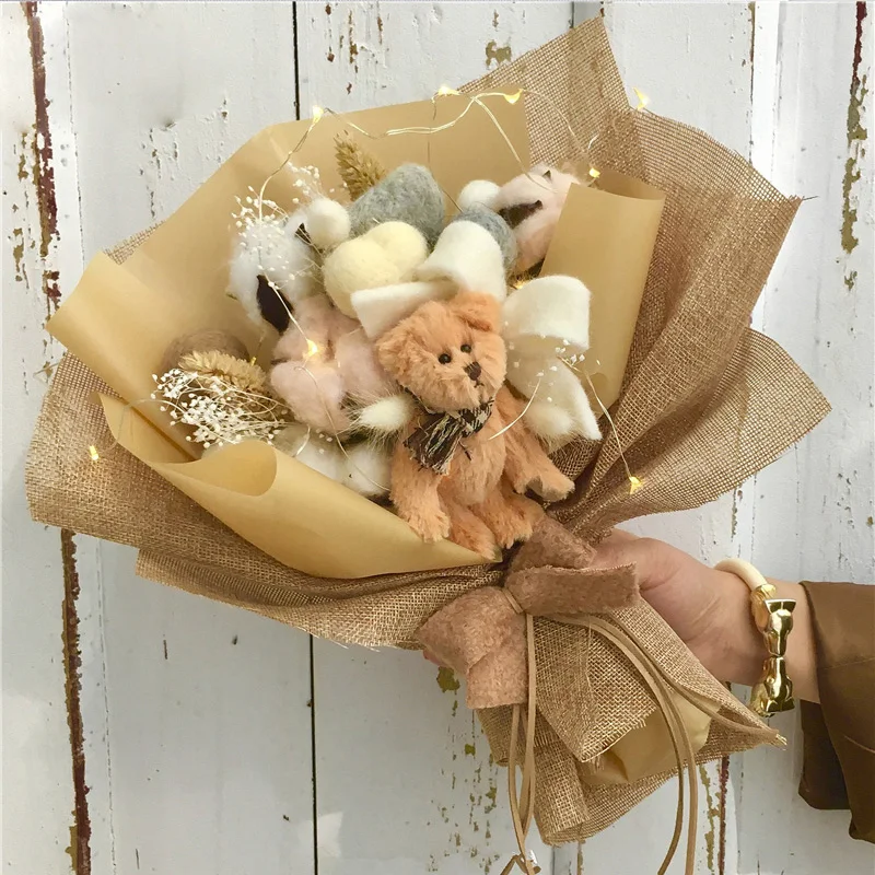 
Hot Sale Eco-Friendly Linen Fabric Flower Wrapping Paper Roll Mesh 