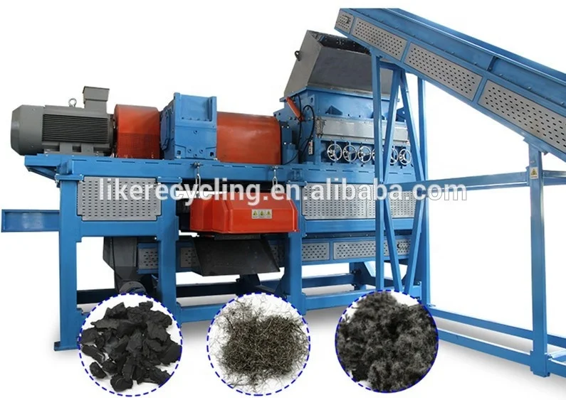 
tire shredder cost junk tires recycling to make rubber granule 