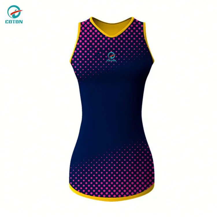 Factory Supplying Sublimation Printed Print Netball Dresses Sportswear