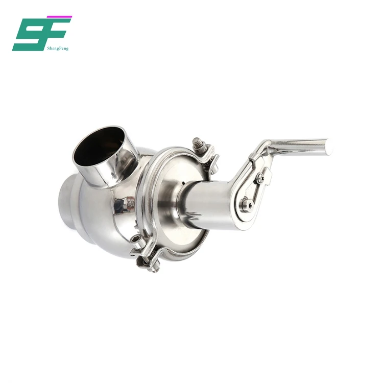 
Wholesale High Quality Stainless Steel 2 Way Sanitary Welded Reversing Manual Valve 