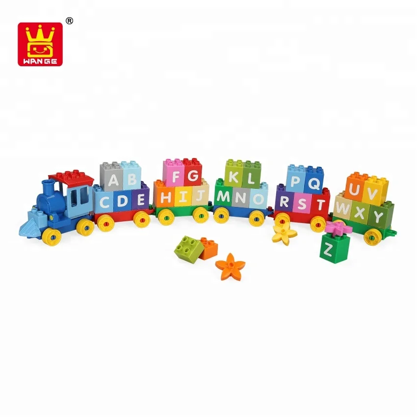 Wange Alphabet Train preschool educational toys building blocks toy baby early education