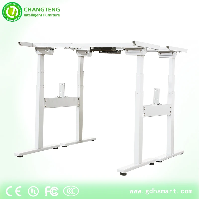 height adjustable desk frame face to face workstation adjustable table legs with linear actuator sit stand desk frame metal legs