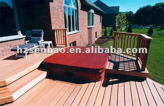 Senbao China lame de terrasse composite wpc flooring outdoor anti-uv wpc decking