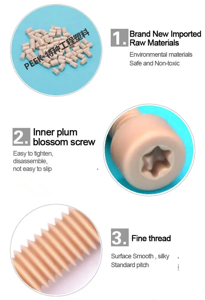 PEEK Torx Head Screws Plastic Bolt Screw and Nut