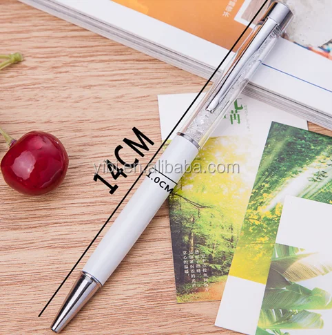 C001 Wholesale Metal Bling Filled Pens Gift Promotion With Custom LogoTop Gem Rhinestone Ballpoint Diamond Crystal Pen