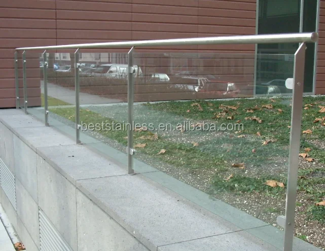 Good price stainless steel handrail acrylic railing/ balustrade