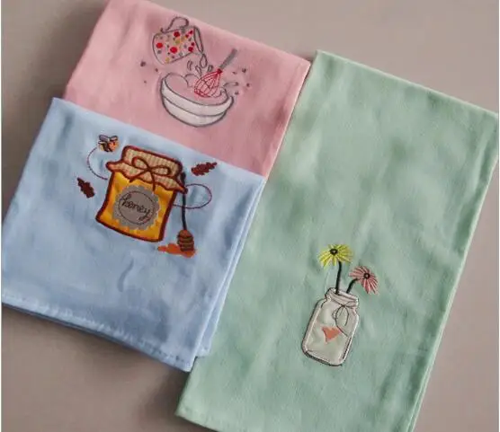 wholesale cotton twill blank tea towels for embroidery