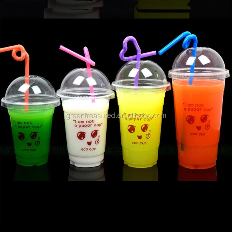 Disposable plastic PP cup for juice, hot sale shani drink snow cone custom printed bubble tea glass cups alibaba china supplier