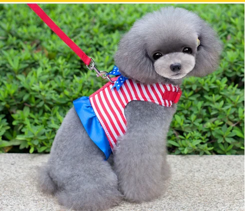 
Breathable fashionable pet chest and back cover traction suit vest style pet harness 